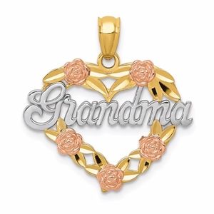 14k Grandma Heart Pendant